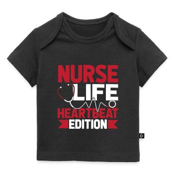 Nurse ECG - Baby Premium Organic T-shirt - black - Front