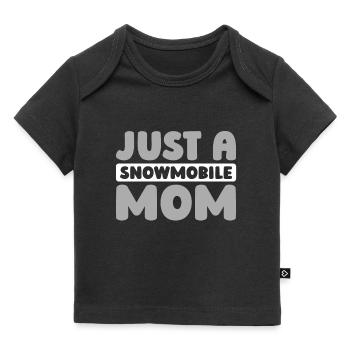 Schneemobil Motorschlitten Just A Snowmobile Mom - Baby Premium Organic T-Shirt - Schwarz - Vorne