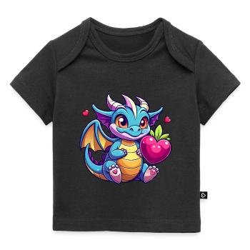 Dragon coloré - T-shirt Premium bébé bio - noir - Devant