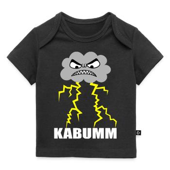 Blitz, Donner, Wetter, Gewitter, Zorn, Wut, Krach - Baby Premium Organic T-Shirt - Schwarz - Vorne