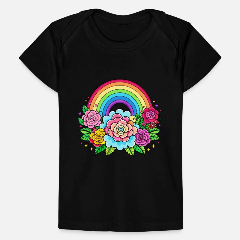 Blumiger Regenbogen Baby Premium Organic T-Shirt