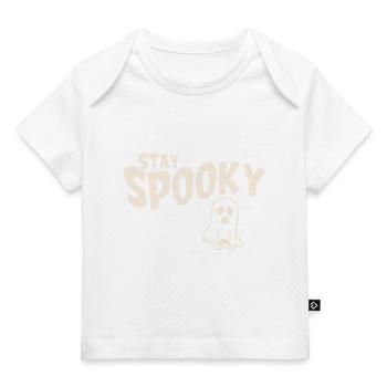 Bleib Gruselig Halloween Geist - Baby Premium Organic T-Shirt - Dunkelnavy - Vorne