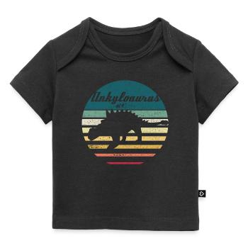 Reptile blindé Ankylosaurus - T-shirt Premium bébé bio - noir - Devant