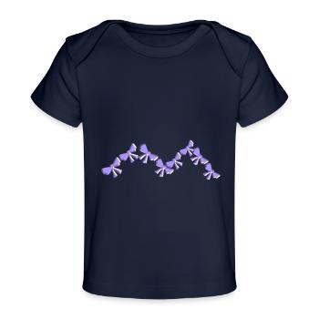 symbole de boucle fly square purple line - T-shirt Premium bébé bio - marine foncé - Devant