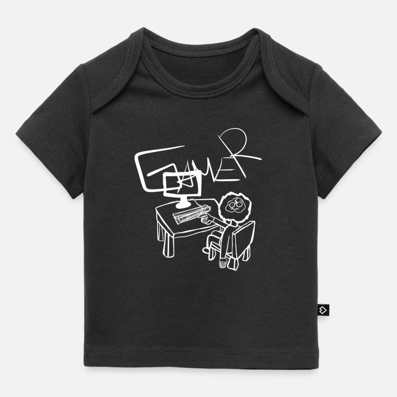 Laptop Pc - Baby Premium Organic T-shirt - black
