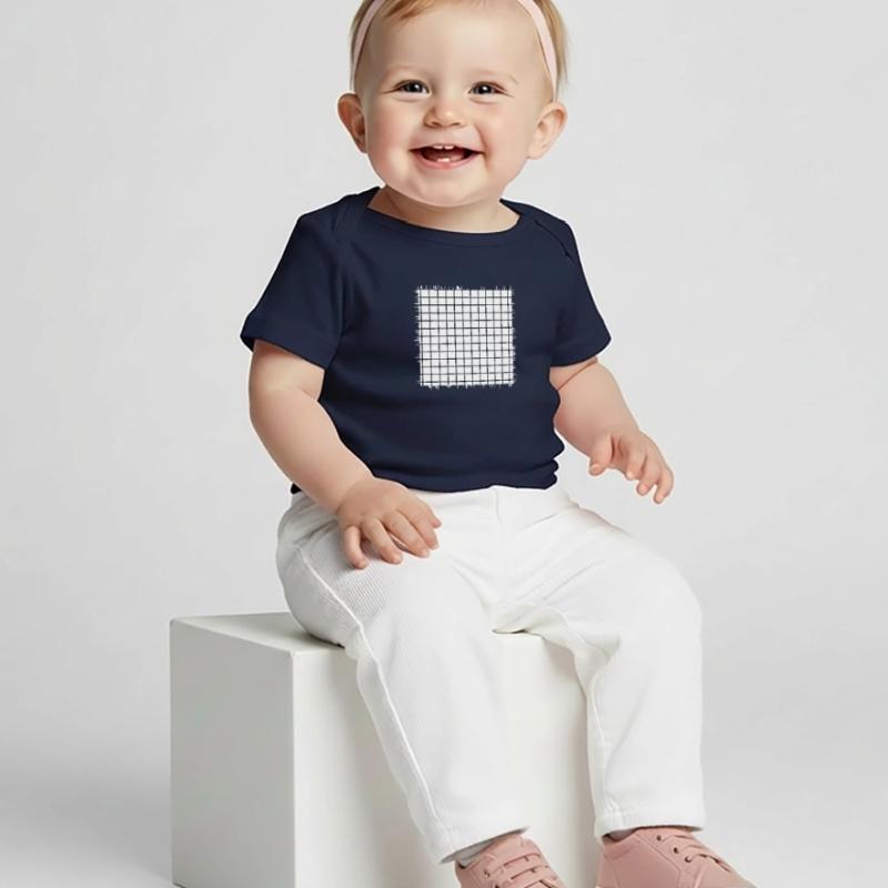 square shape crossed checkered pattern paper Baby Premium Organic T-shirt