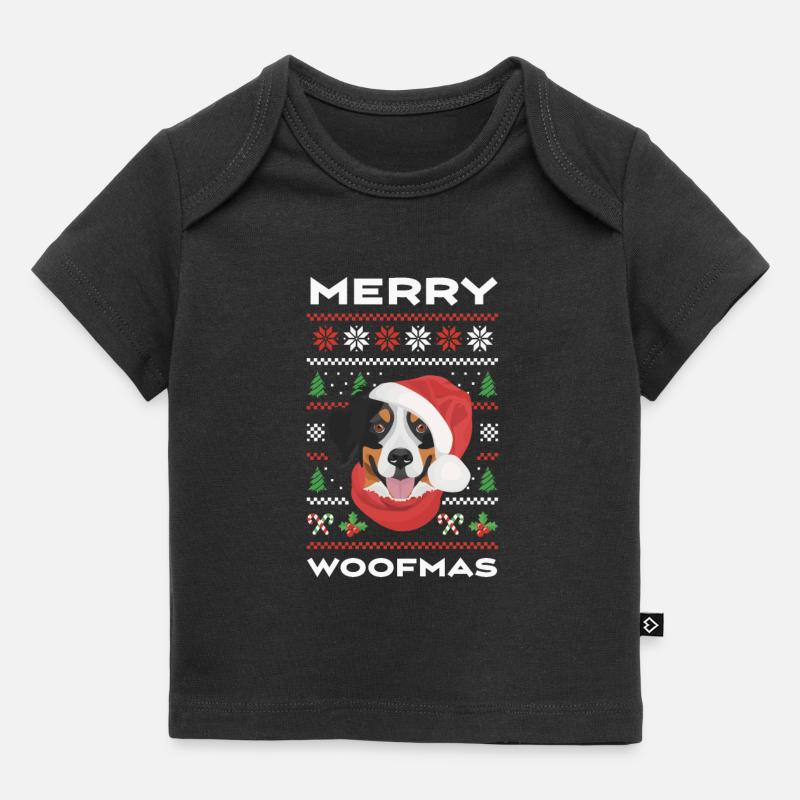 Bouvier Bernois Joyeux Noël - T-shirt Premium bébé bio - noir