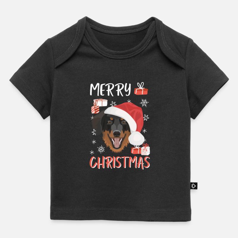 Hovawart Joyeux Noël - T-shirt Premium bébé bio - noir