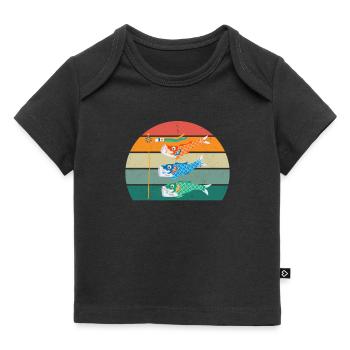 Drachensteigen Wind Herbst Papierdrache Drachen - Baby Premium Organic T-Shirt - Schwarz - Vorne