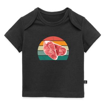 Butcher Fleischer Wurst rind Fleischerei Fleischerei Fleisch - Baby Premium Organic T-shirt - black - Front