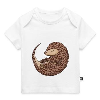 J’ai battu le pangolin métallique - T-shirt Premium bébé bio - marine foncé - Devant