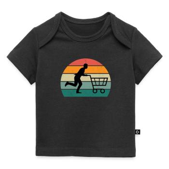 shopper shopperin einkaufen einkäufer, einkäuferin - Baby Premium Organic T-Shirt - Schwarz - Vorne