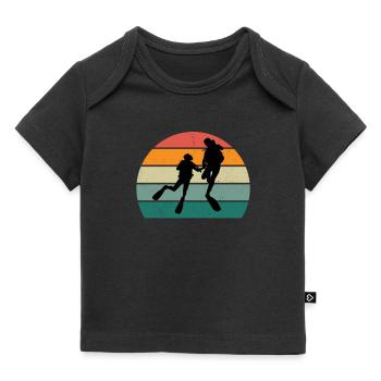 plongeur plongeur plongée plongée oxygène plongée - T-shirt Premium bébé bio - noir - Devant