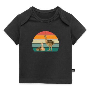 Autruches Ratites Oiseaux Autruche Afrique - T-shirt Premium bébé bio - noir - Devant