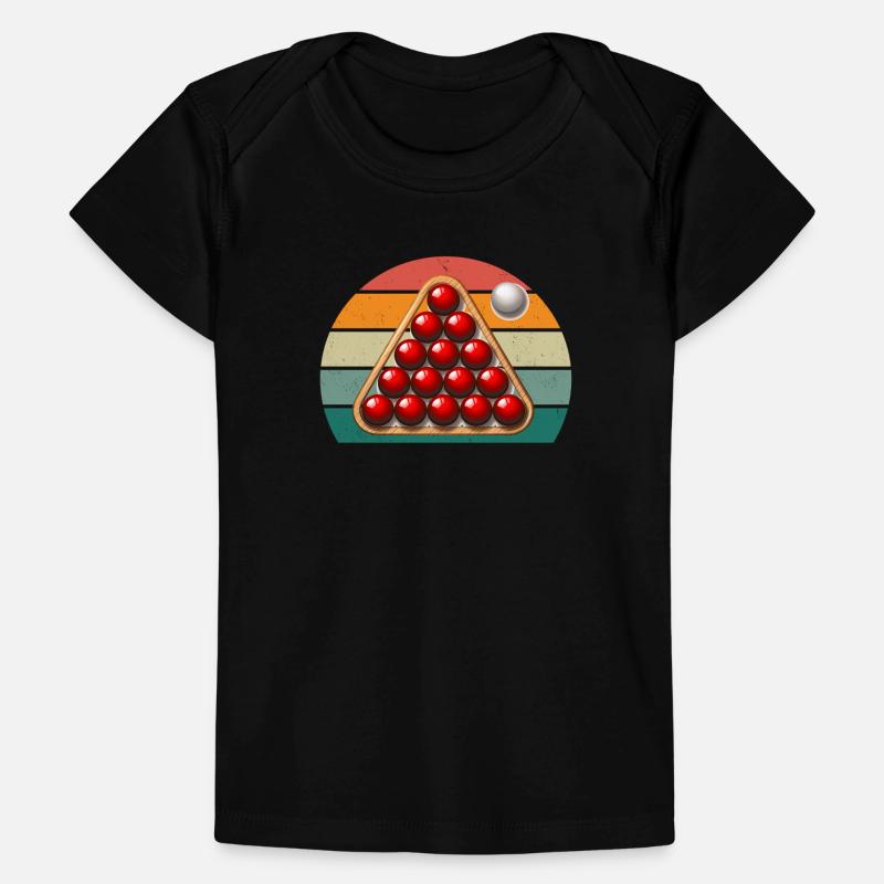 Billard Cue Billard Table Ball Bag Snooker T-shirt Premium bébé bio