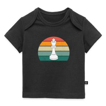 Schachspieler Schachspielerin König Dame Schach - Baby Premium Organic T-Shirt - Schwarz - Vorne