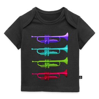 Trompettes - T-shirt Premium bébé bio - noir - Devant