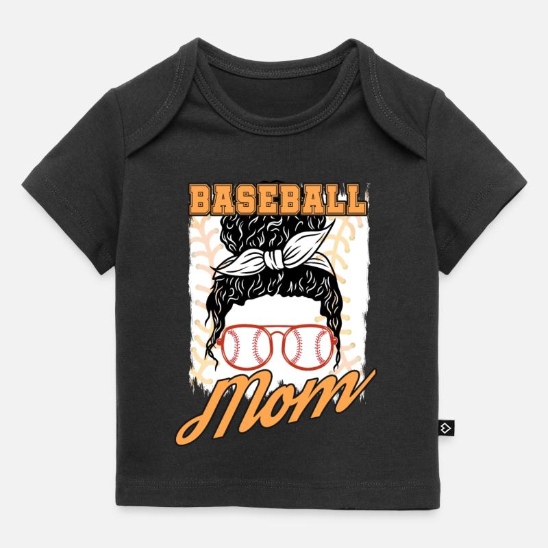 Mamma di baseball - T-shirt Premium neonato bio - nero