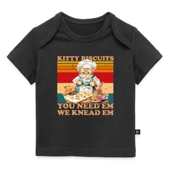 Kitty Biscuits Katze Kater Kekse Bäcker Backen - Baby Premium Organic T-Shirt - Schwarz - Vorne