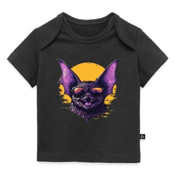 Drôle de chauve-souris - T-shirt Premium bébé bio - noir - Devant