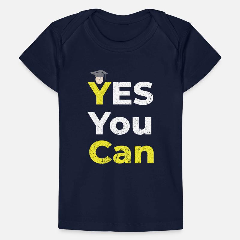 Ja du kannst Motivation Selbstbewustsein Baby Premium Organic T-Shirt