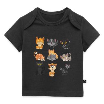 Katze - Baby Premium Organic T-Shirt - Schwarz - Vorne