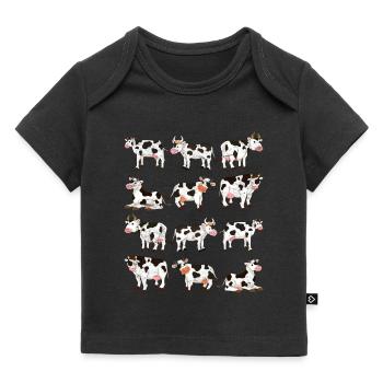 Kuh - Baby Premium Organic T-Shirt - Schwarz - Vorne