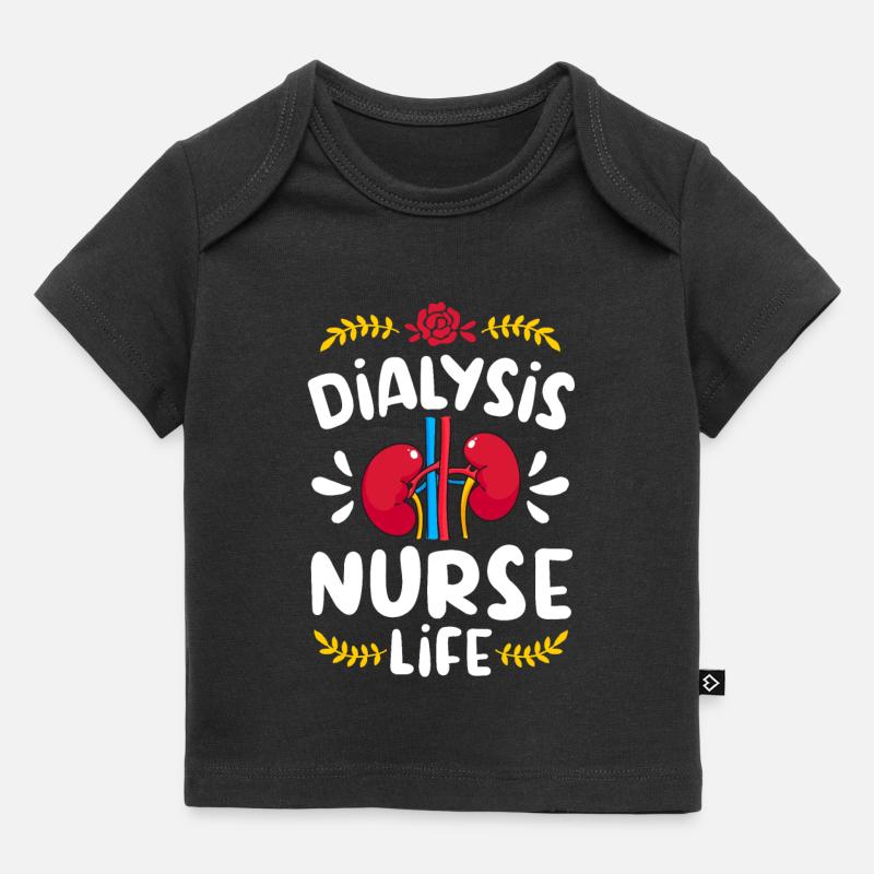 Infirmière en dialyse Néphrologie Soins de dialyse - T-shirt Premium bébé bio - noir