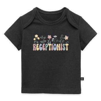 Réceptionniste Personnel Réceptionniste Réceptionniste - T-shirt Premium bébé bio - noir - Devant