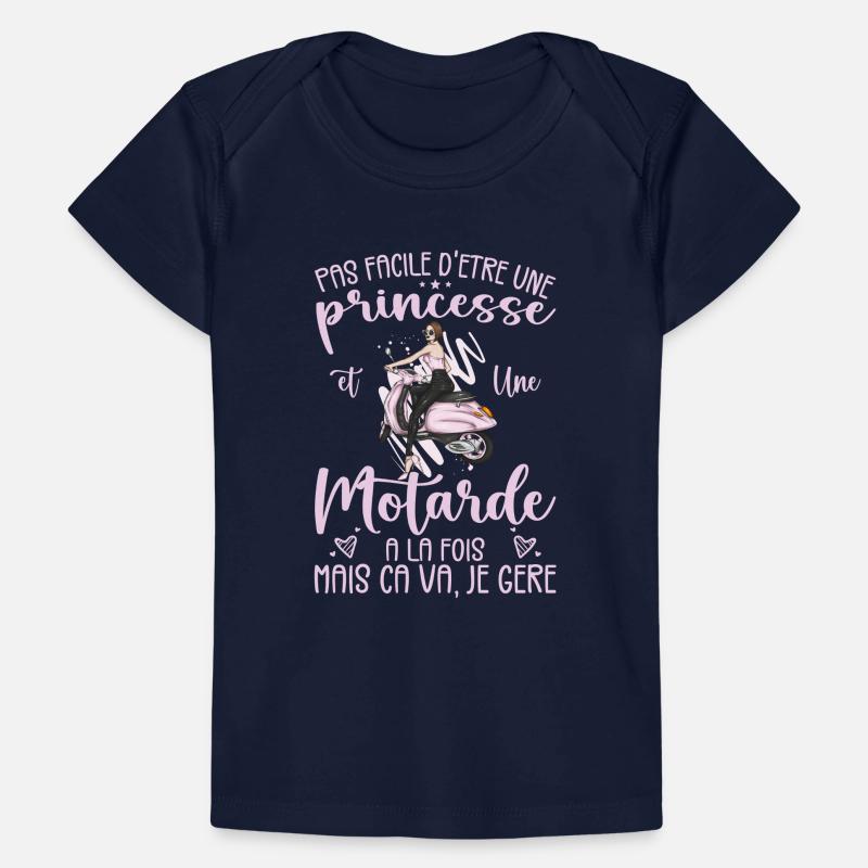 Princess And Biker At The Same Time Motorcycle Gift Idea Baby Premium Organic T-shirt