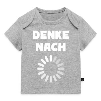 DENKE NACH - Baby Premium Organic T-Shirt - Grau meliert - Vorne