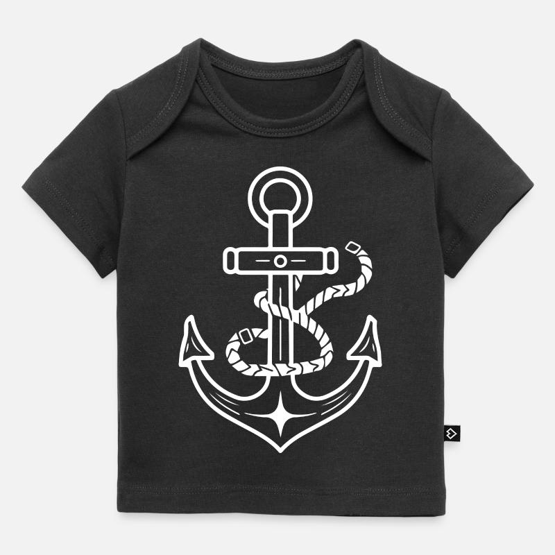 Bateau d’ancre Navire Nautique - T-shirt Premium bébé bio - noir