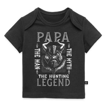 Jagt, vildt, jagt, natur, jæger, dyreliv - Premium baby t-shirt økologisk - sort - Foran
