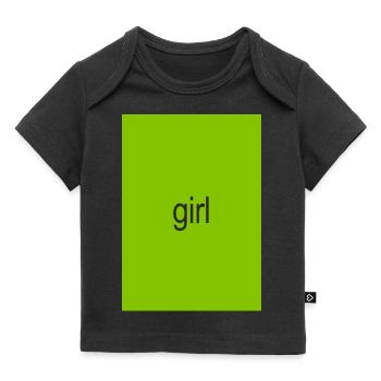 Mädchen - Baby Premium Organic T-Shirt - Schwarz - Vorne