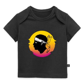 Corse Corsu Corsse 2B Tête De Maure Corse - T-shirt Premium bébé bio - noir - Devant