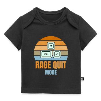 Rage Quit Modus – STRG + ALT + F4 für Gamer - Baby Premium Organic T-Shirt - Schwarz - Vorne