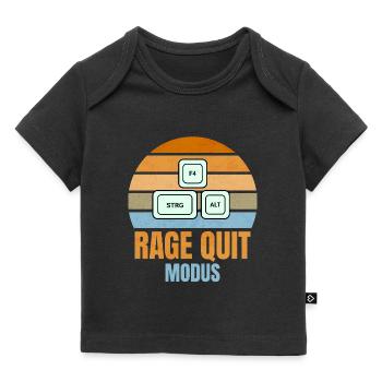 Rage Quit Modus – STRG + ALT + F4 für Gamer - Baby Premium Organic T-Shirt - Schwarz - Vorne