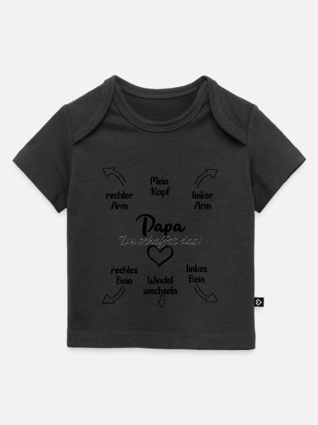 Papa, DU SCHAFFST DAS! - Baby Premium Organic T-Shirt - Schwarz