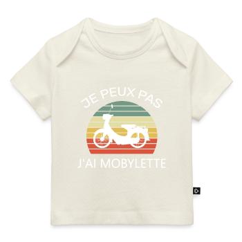 Je peux pas j’ai mobylette - T-shirt Premium bébé bio - marine foncé - Devant