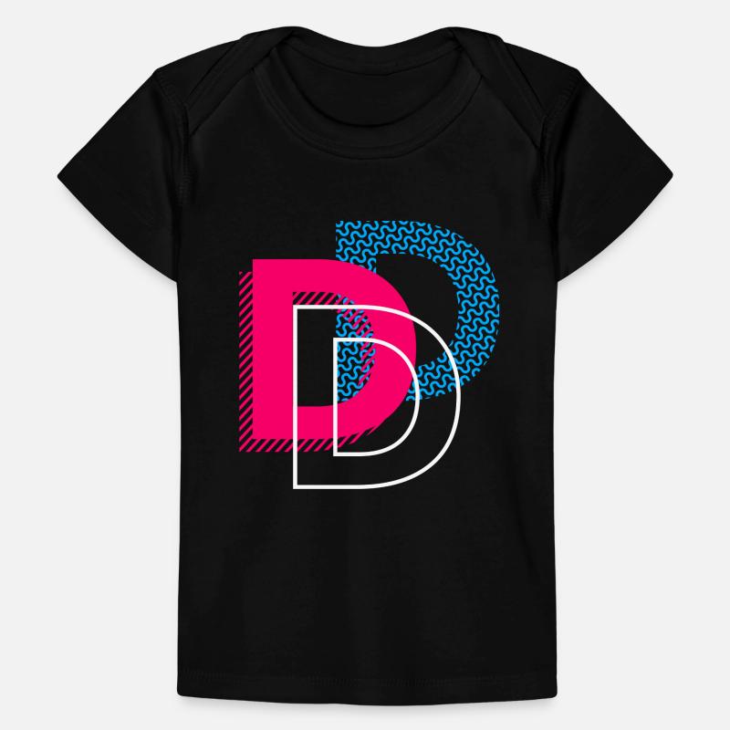 Lettre initiale D T-shirt Premium bébé bio