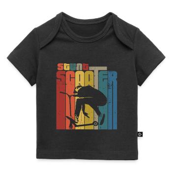 Scooter Stunt - Baby Premium Organic T-Shirt - Schwarz - Vorne