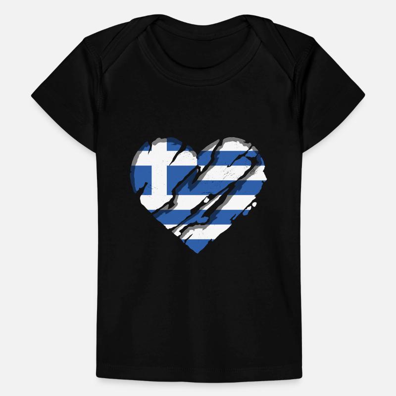 Grèce Drapeau Hellas Athènes Drapeau grec T-shirt Premium bébé bio