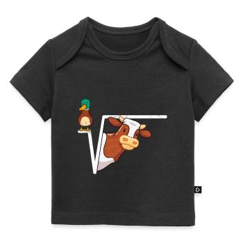 Ente Wurzel - Baby Premium Organic T-Shirt - Schwarz - Vorne