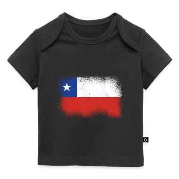 Chile Flagge Südamerika Chilenische Fahne Vintage - Baby Premium Organic T-Shirt - Schwarz - Vorne
