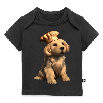 Golden Retriever Cooking Dogs Gastronom Puppy - T-shirt Premium bébé bio - noir - Devant