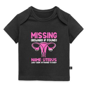 Hystérectomie ovarienne Utérus - T-shirt Premium bébé bio - noir - Devant