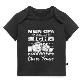Opa und Enkel Geburtstag Geschenk Mädchen Junge - Baby Premium Organic T-Shirt - Schwarz - Vorne