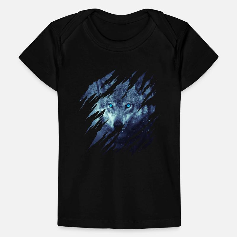 Wolf Scratch Marks Claws Wild Wolves Wilderness Howl Baby Premium Organic T-shirt