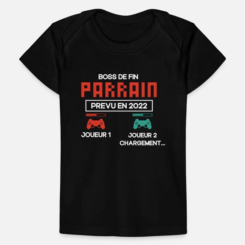 Annonce Grossesse Demande Parrain Originale Geek T-shirt Premium bébé bio