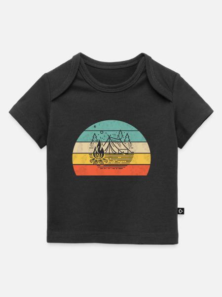 Camping Abenteuer Design - Baby Premium Organic T-Shirt - Schwarz